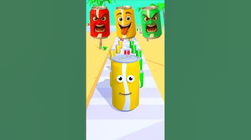 Juice Run Lvl.104 - Red vs Yellow vs Green Juice Can 🍹🔥 Who Will Win❓ #shorts #games #juicerun