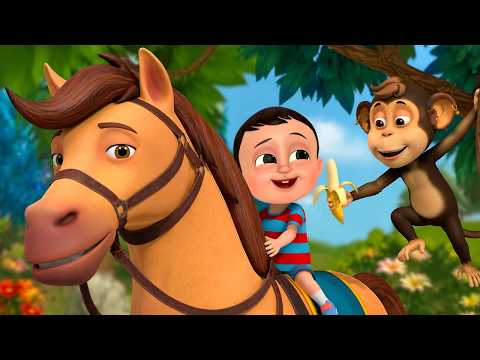 Chal Mere Ghode Tik Tik | चल मेरे घोड़े टिक टिक + More Popular Hindi Rhymes for Kids | Chiku Chime