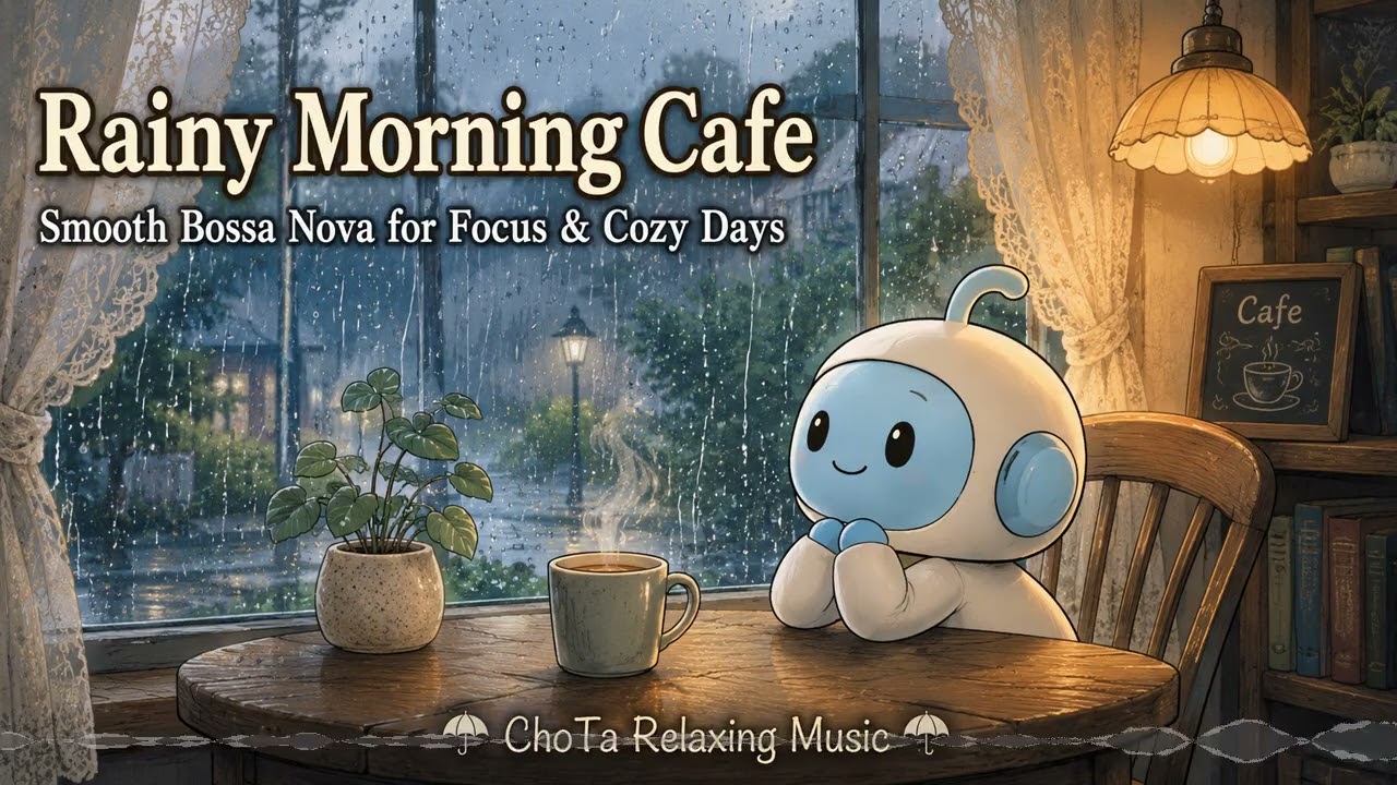 Rainy Morning Cafe ☔ 1 Hour Smooth Bossa Nova for Focus & Cozy