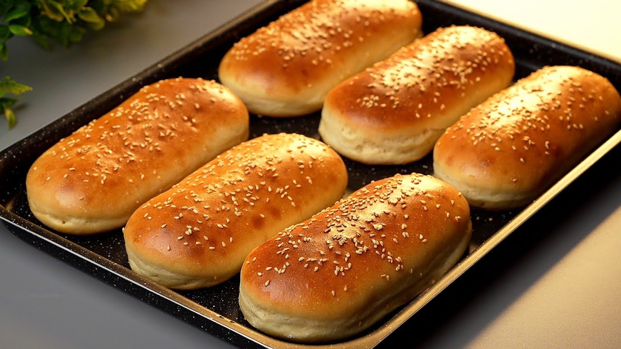 بدون تشكيل ولا تعب خبز الساندوتشات 🥖 عيش الفينو بعجينة سهلة و ناجحة ويفتح بدون سكين كمان