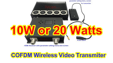 long-range COFDM 10W 20W PA Wireless Video Transmitter and Receiver need 12V 6A power supply
