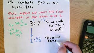Simplifying rations in the form 1:n or n:1
