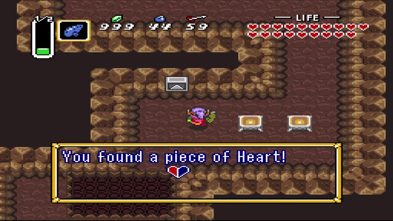 Death Mountain light world piece of heart location Zelda A Link to