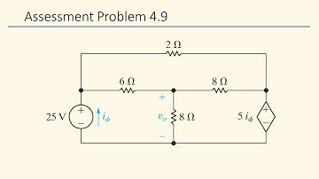 Assessment Problem 4.9 (Nilsson Riedel) Electric Circuits 10th Edition - Mesh-Current Method