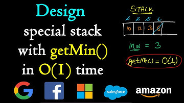 Design special stack with getmin in O(1) time