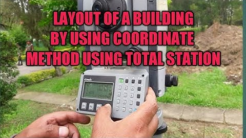 layout of a building from co-ordinates method by using total station/full step by step solution