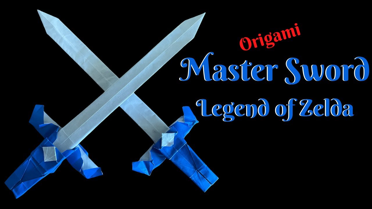How to make a origami paper Legend of Zelda Link Master Sword step by