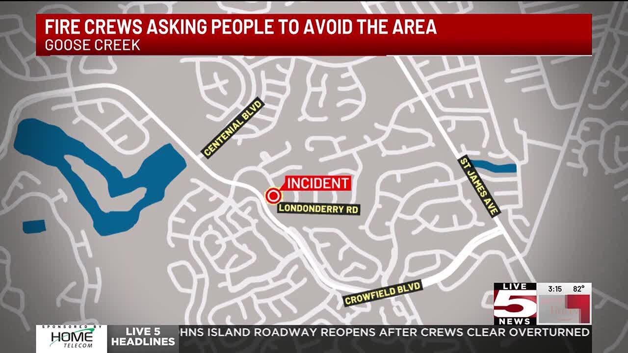 VIDEO: Fire crews actively responding to incident in Goose Creek