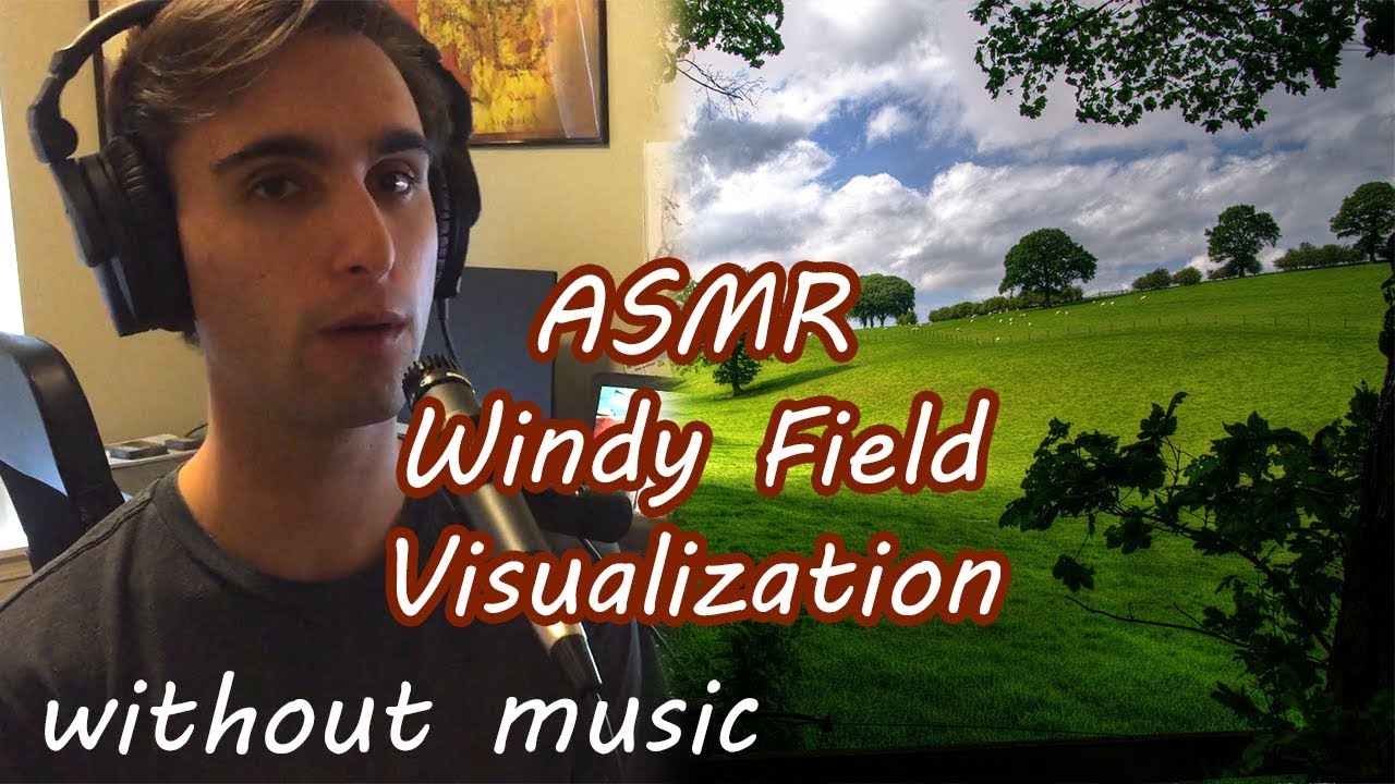 Male ASMR: Windy Field Visualization for Relaxation | Breathing and Breathy Whispers (No Music)