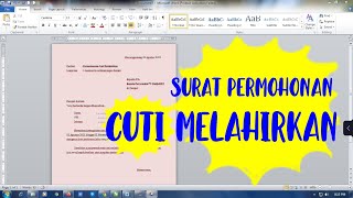 SURAT PERMOHONAN CUTI MELAHIRKAN