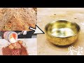 黄铜铸造一个金饭碗 Cast brass gold bowl