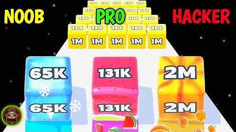 NOOB Vs PRO Vs HACKER |  Jelly Run 2048: Gameplay ☺ 2024 gaming videos