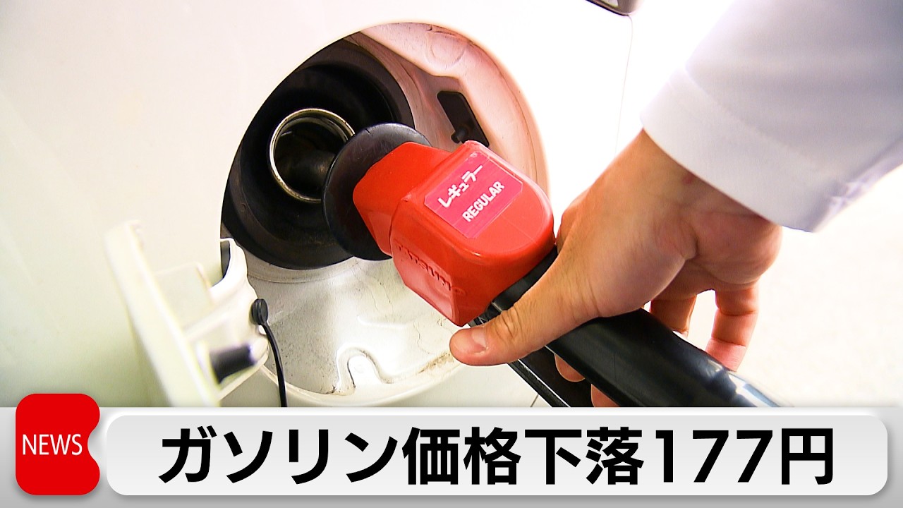 Gasoline prices fell for the first time in six weeks to 177 yen 70