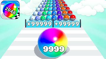 New Satisfying Mobile GAme Ball Run 2048 Top Free Gameplay Walkthrough Big Update Max Speed Run
