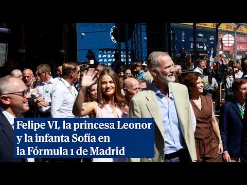 Felipe VI, la princesa Leonor y la infanta Sofía acuden al circuito de la Fórmula 1 de Madrid