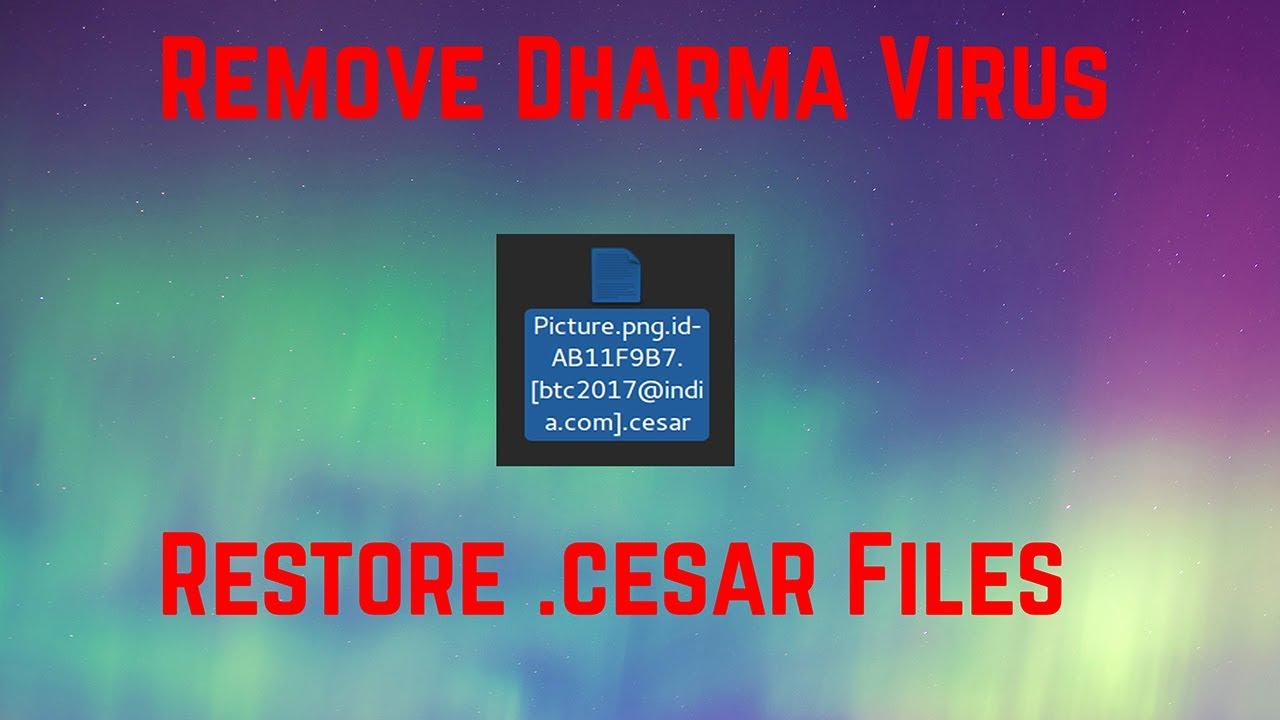 How to Remove .cesar .cezar Ransom Virus Restore Files