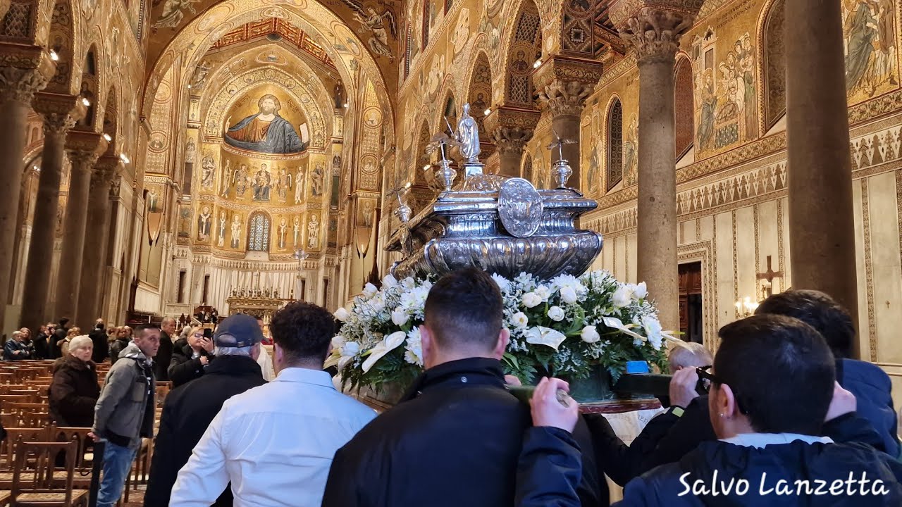 (MONREALE) - PROCESSIONE DELLE RELIQUIE DI SAN CASTRENSE PATRONO DI MONREALE (4K) 11/02/2025