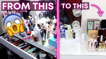 SUPER INTENSE MAKEUP DECLUTTER AND ORGANIZATION 2021 | EXTREME DECLUTTER, HUGE MAKEUP DECLUTTER 2021