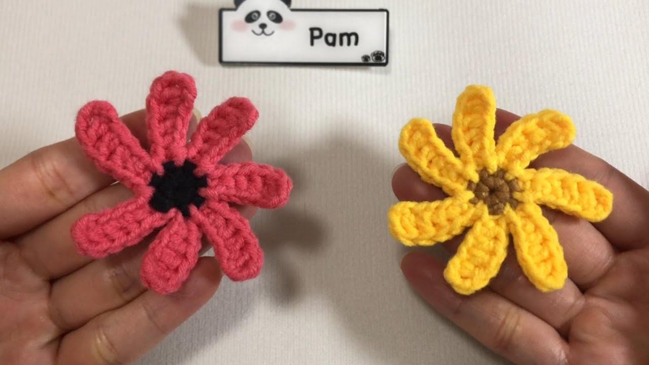 🌺 7 petal flower crochet tutorial