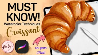 BEGINNER Basics! Easy Croissant in Procreate! Step by Step Tutorial! Profile