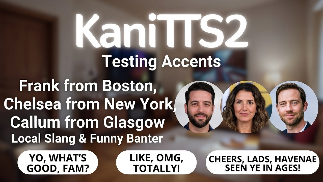 KaniTTS2's Insane Accent Skills: Boston, New York, Glasgow & More! Run Locally