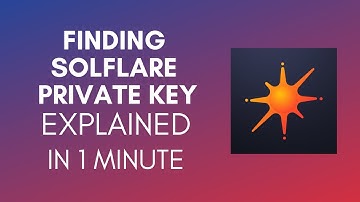 How To Find Solflare Private Key (2025)