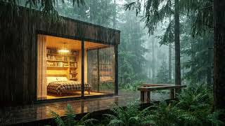 Wooden Cabin in Misty Forest Rain | Cozy Rain Sounds for Deep Sleep, Relaxation & Study Ambience
