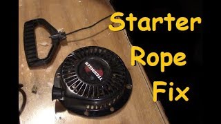 Starter Rope Replacement - Ariens Snowblower - How to Fix it