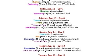 Rio Olympics 2016 Schedule & Time Table (Best Fixture) screenshot 1