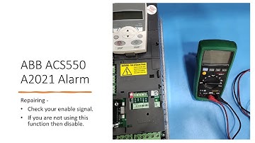 ABB ACS550 Drive  A2021 Alarm