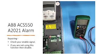 Celebrity ABB ACS550 Drive  A2021 Alarm Profile