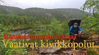 Hammastunturin erämaan vaativat kivikkopolut. Ivalojoen Kultalan polku