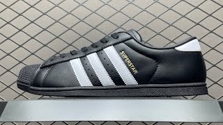 Adidas Superstar Shell Toe Casual Sneakers Black White Gold Classic For Sale Online 