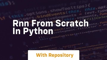 Rnn from scratch in python