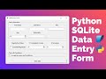 Python SQLite Data Entry Form with Tkinter 📝