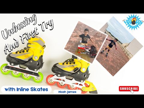 Unboxing and First Try with Inline Skates I Noah James