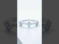 New In: 18K White Gold Diamond Clover Ring