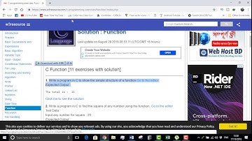 C programming Bangla Tutorial 5.209 : end of the function topic