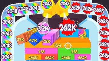 Bounce Merge | bounce and collect in bounce Merge 2048 Blob ball size 2048, 4096, 8192..128k, 256k