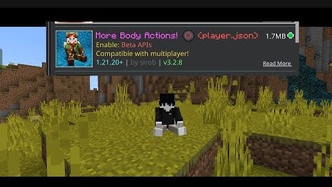 More Body Actions 1.21.20+ Minecraft Pe