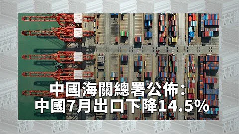 《有报天天读》中国7月出口以美元计按年跌14.5% 进口大降12.4%｜20230809 - 天天要闻