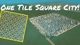 One Tile Square City | Cities Skylines Challenge