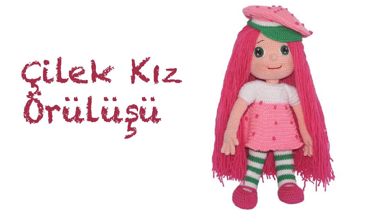 Çilek Kız Amigurumi Bebek - Parmak Örülüşü 4