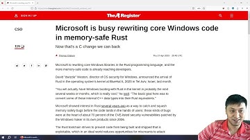 Microsoft is re-writing Windows Kernel using Rust