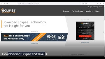JAVA - Downloading Eclipse and JavaFX