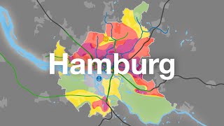 Hamburg  Freie und Hansestadt in Karten
