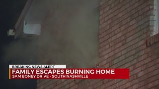 5 residents escape burning home in South Nashville