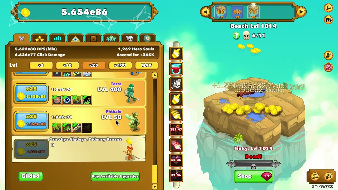 Gaming: Clicker Heroes   2025 10 27