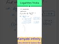 Logarithm tricks 🔥🔥 #shortsfeed #shorts #ytshorts #viral #viralvideo