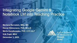Integrating Google Gemini & NotebookLM into Teaching Practice